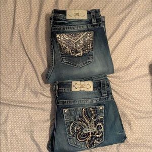 2 pairs of miss me jeans